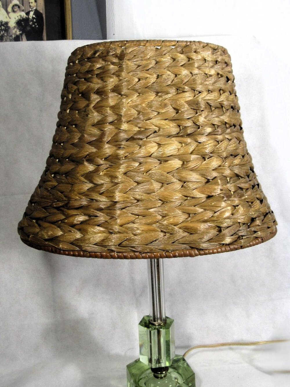 WATER HYACINTH BRAIDED LAMPSHADE, NATURAL FIBERS, 10" TALL 13" WIDE